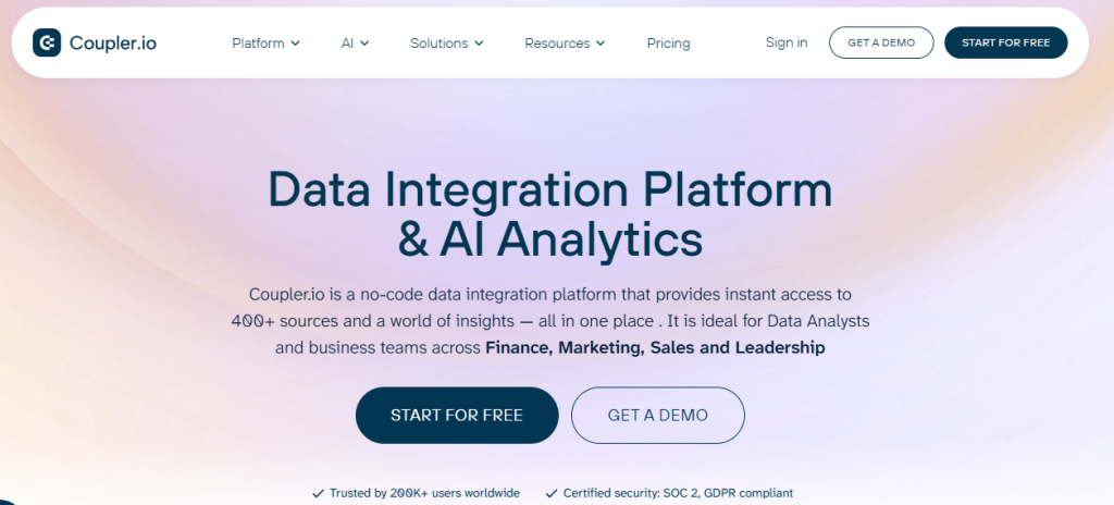 Coupler.io (The Live Data Layer) - Top Claude Connectors for Finance