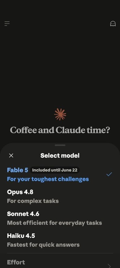 Fable 5 is included on Pro, Max until June 22
