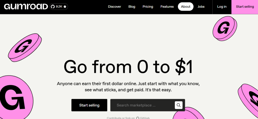 Gumroad - platforms for selling digital products