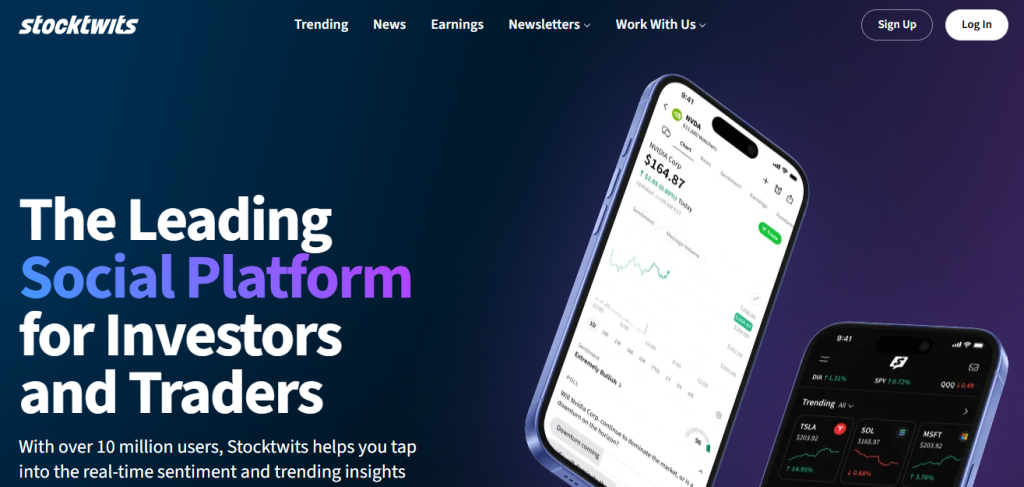 StockTwits - monitoring market trends in real time