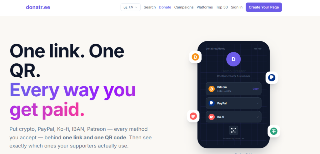 donatr.ee - donations and memberships for creators
