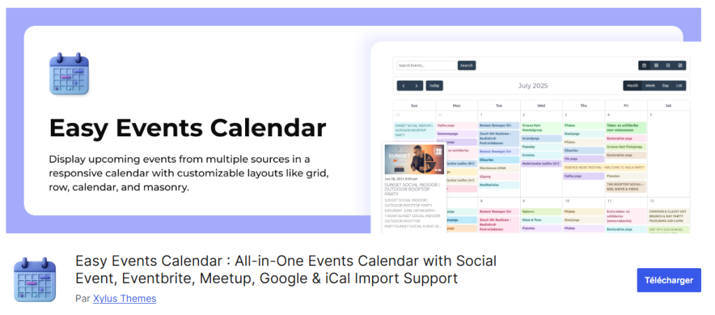 All-in-One Event Calendar - best for social event 