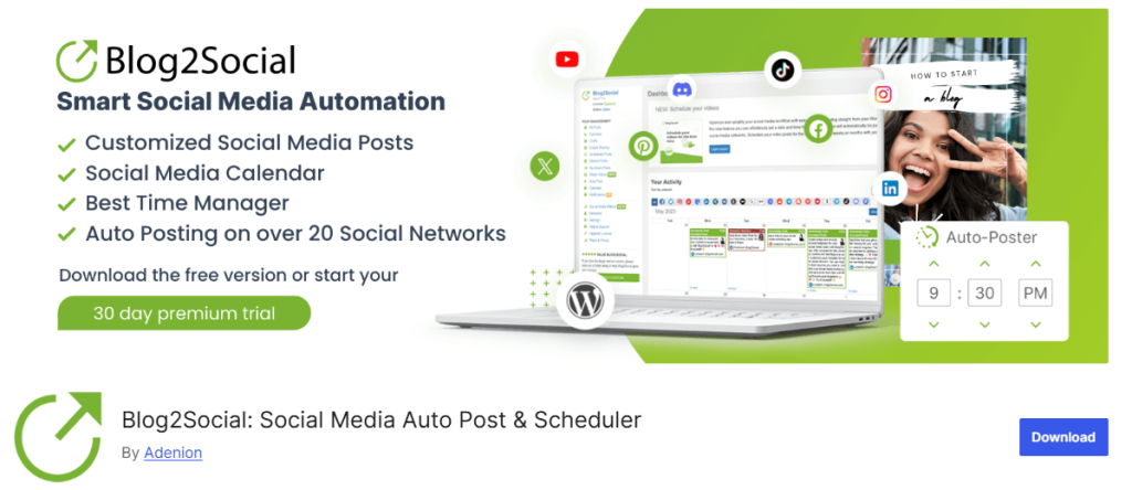 Blog2Social - Social Media Auto Post & Scheduler