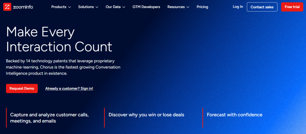 ZoomInfo Chorus AI - Conversation Intelligence for Sales