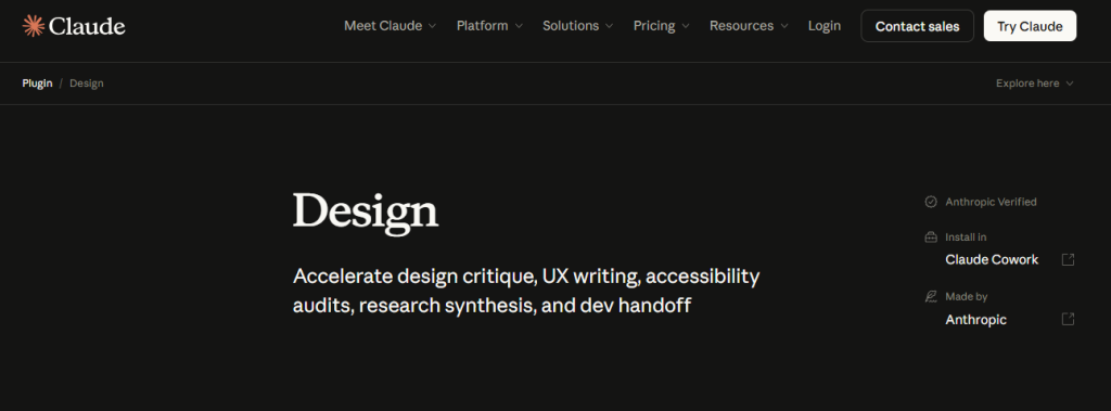Claude Design - Best AI web designing tool