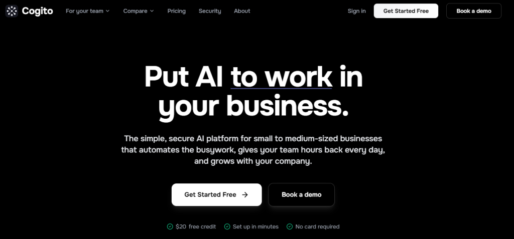 Cogito - AI platform for small to medium-sized businesses