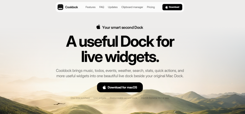 Cooldock - Macos Dock Built For Live Widgets