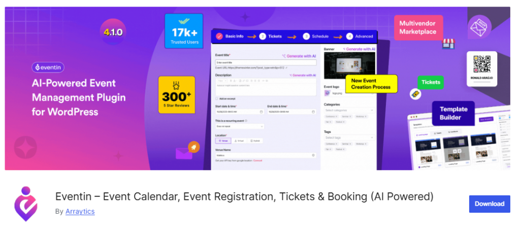 Eventin – WordPress Event Calendar & Ticketing Plugin