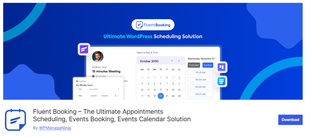 FluentBooking - simplest appointment booking solution for WordPress