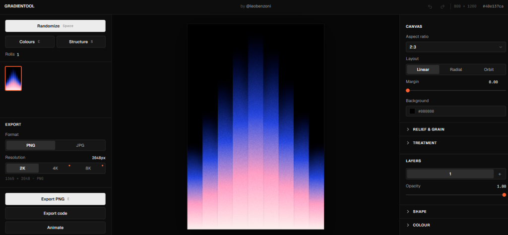 Gradientool - Parametric Gradient Generator