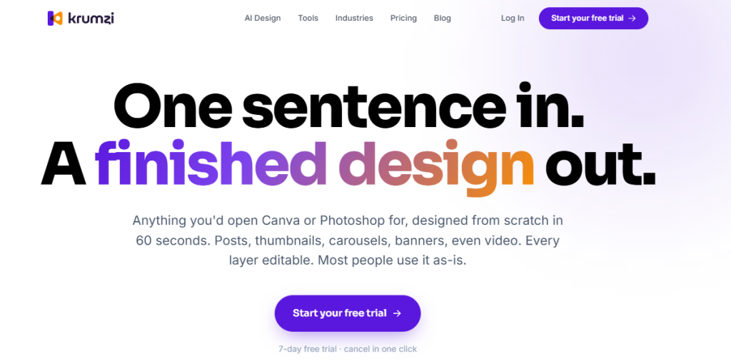 Krumzi - AI Graphic Design Tool