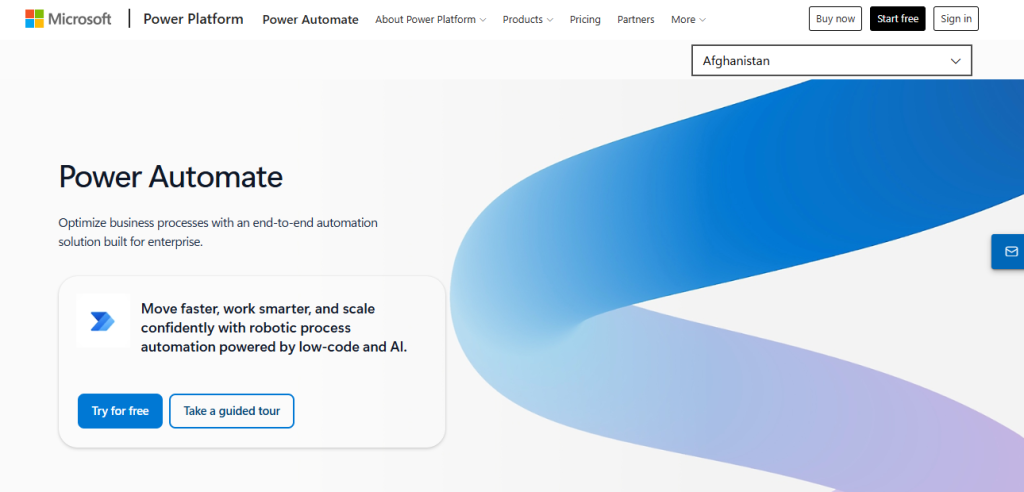 Microsoft Power Automate - AI workflow automation platform for cloud workflows