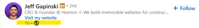 link section of linkedin