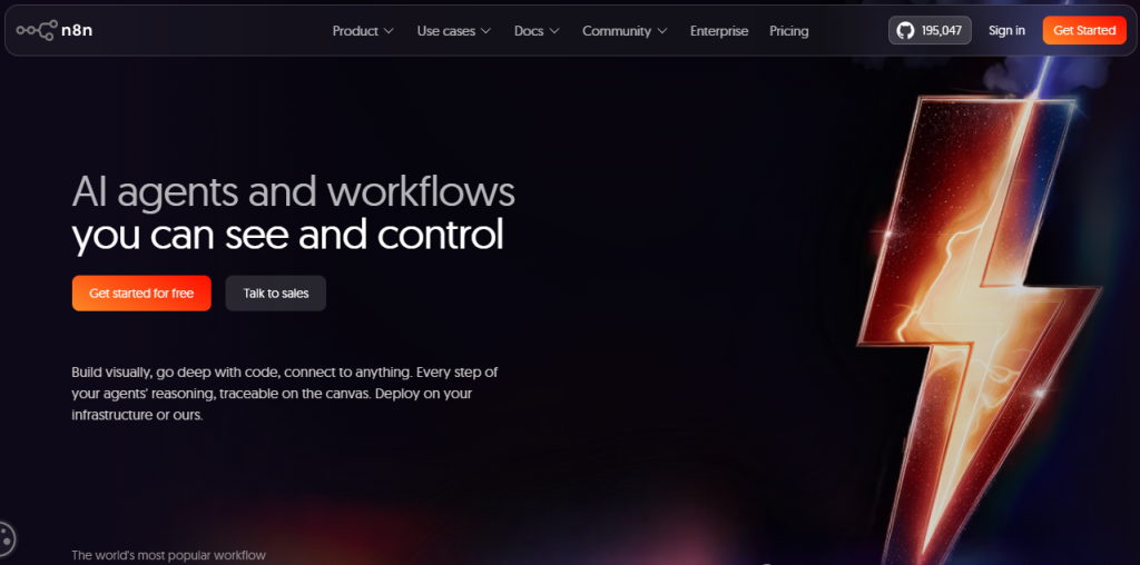 n8n - low-code AI workflow automation tool