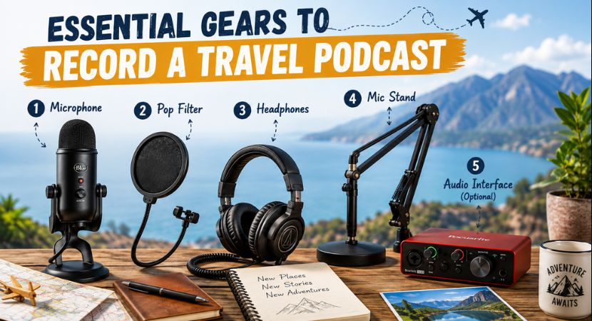 Essential Gears to Record a Travel Podcast