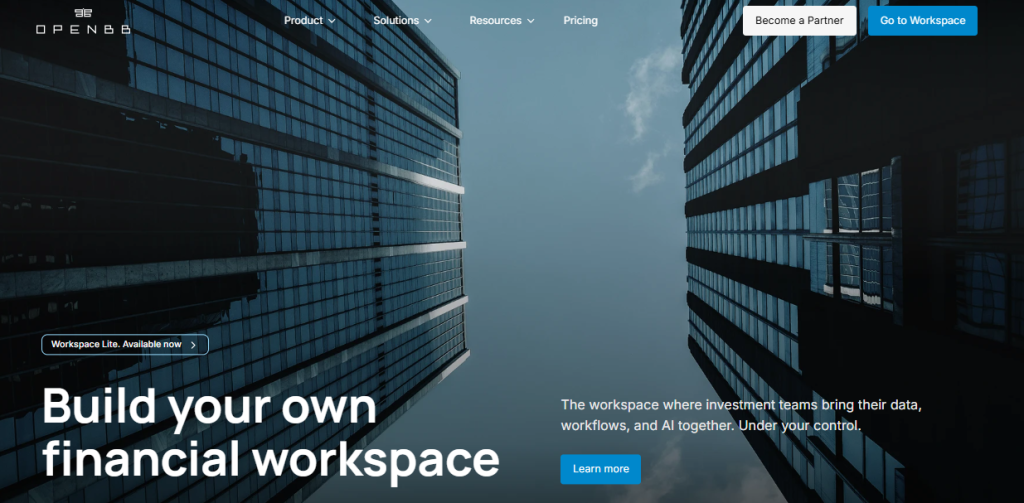 OpenBB - investment teams workflows that work with AI.