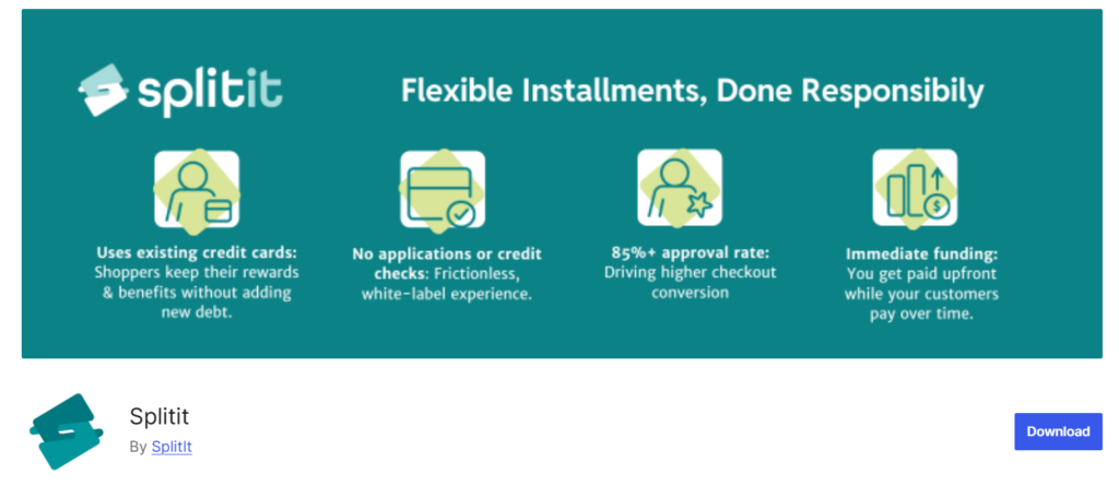 monthly payments with Visa and Master Card credit cards in WooCommerce