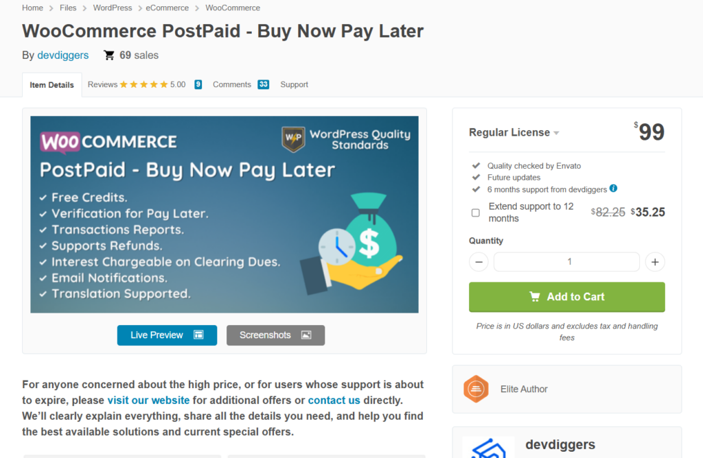 WooCommerce PostPaid - partial payment plugins